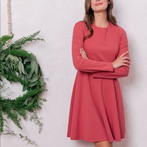 Gal Meets Glam Greer Long Sleeve A Line Dress 10